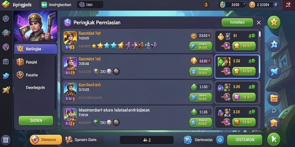Tampilan menu utama yang menarik dan interaktif.