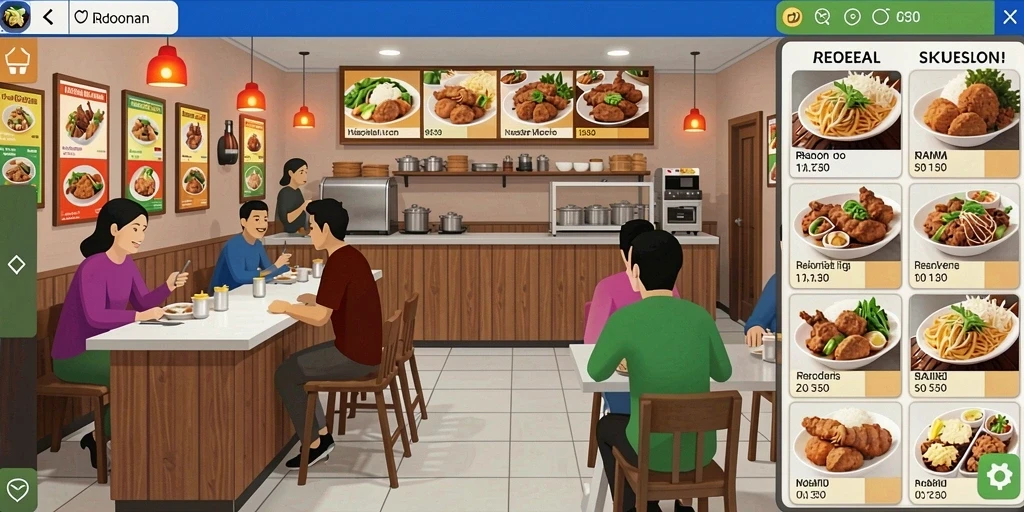 Tangkapan layar menunjukkan karakter utama dalam misi petualangan.