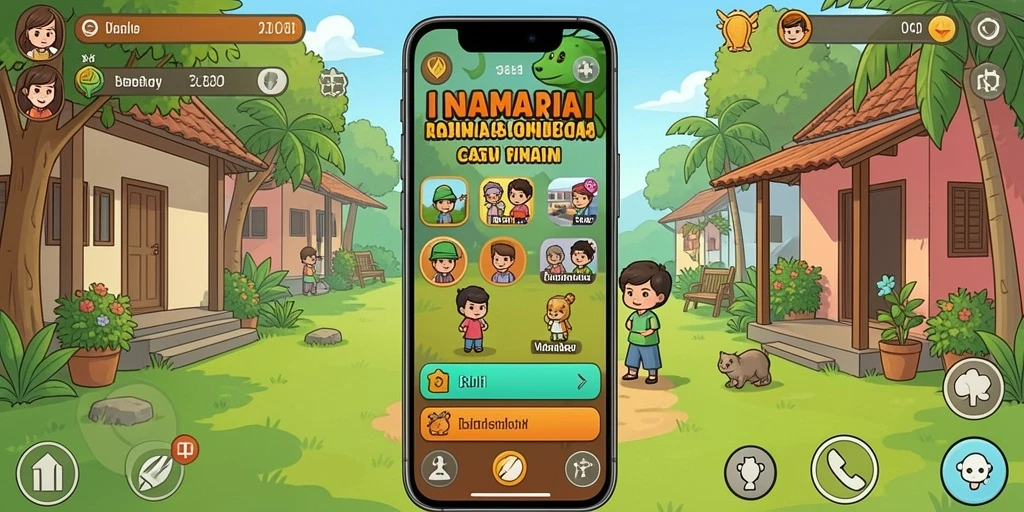 Tampilan menu utama yang menarik dan user-friendly.