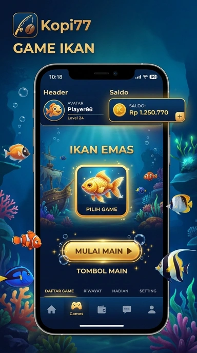 Cuplikan layar menu unduhan kopi77 untuk perangkat Android
